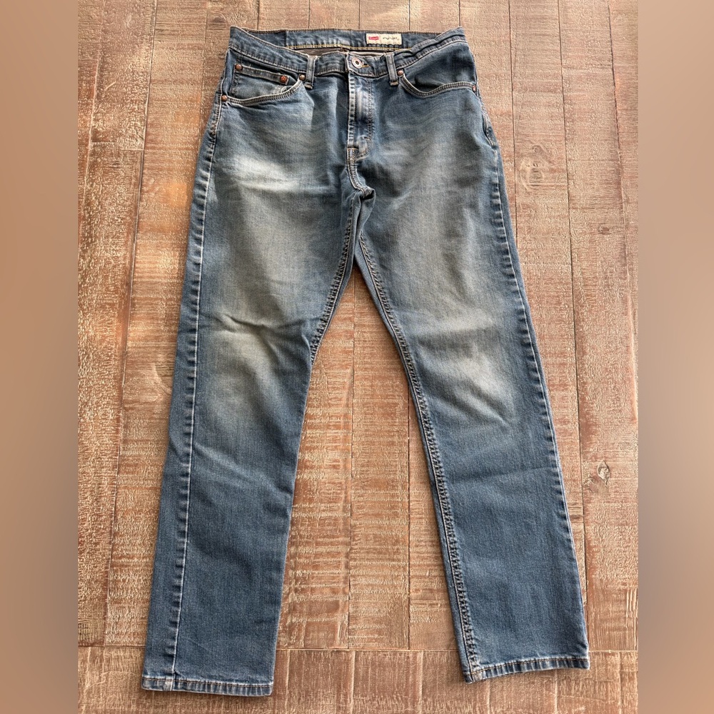 Wrangler Men's Straight Fit Blue Jeans
